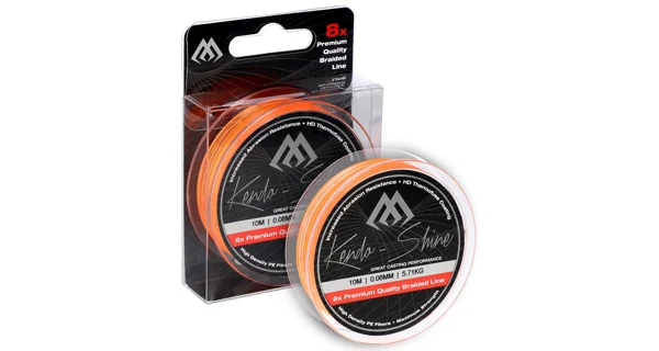 MIKADO - Pletená šnúra Kendo Shine 0,1 mm 8,23 kg 10 m Fluo oranžová