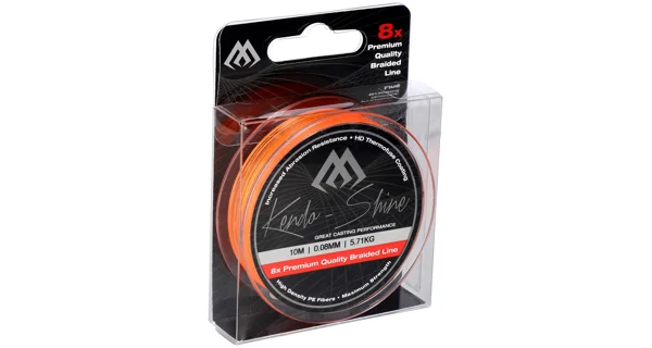 MIKADO - Pletená šnúra Kendo Shine 0,1 mm 8,23 kg 10 m Fluo oranžová