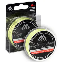 MIKADO - Pletená Šnúra Kendo Shine Fluo Žltá 10 m 0,14 mm/11,75 kg
