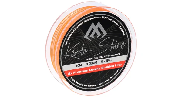 MIKADO - Pletená Šnúra Kendo Shine Oranžová 10 m 0,12 mm/9,62 kg