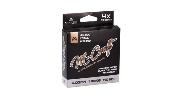 MIKADO - Pletená Šnúra M-Craft Braid 150 m 0,04 mm/2,43 kg Steel Gray