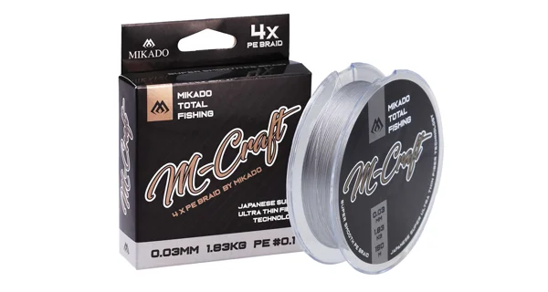 MIKADO - Pletená Šnúra M-Craft Braid 150 m 0,08 mm/4,51 kg Steel Gray