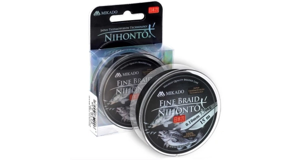 MIKADO - Pletená šnúra Nihonto Fine Braid 0,23 mm 20,2 kg 15 m Čierna