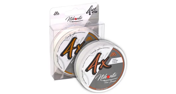 MIKADO - Pletená Šnúra Nihonto Fine Braid Biela 15 m 0,25 mm/20,9 kg