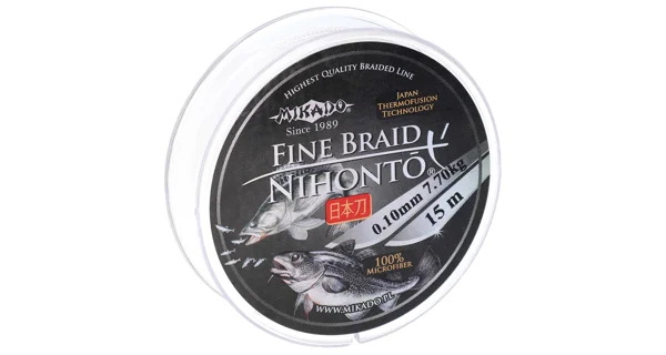 MIKADO - Pletená Šnúra Nihonto Fine Braid Biela 15 m 0,25 mm/20,9 kg