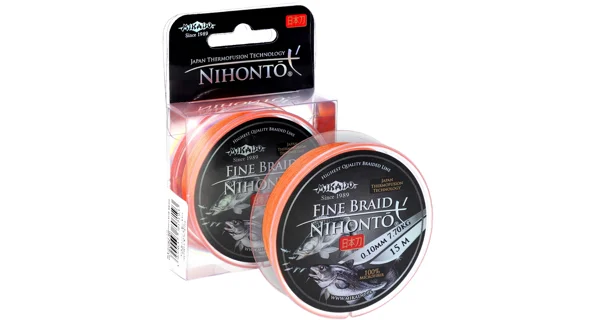 MIKADO - Pletená šnúra Nihonto Fine Braid Fluo Oranžová 0,28 mm 23,4 kg 15 m