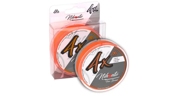 MIKADO - Pletená Šnúra Nihonto Fine Braid Fluo Oranžová 15 m 0,18 mm/14,4 kg