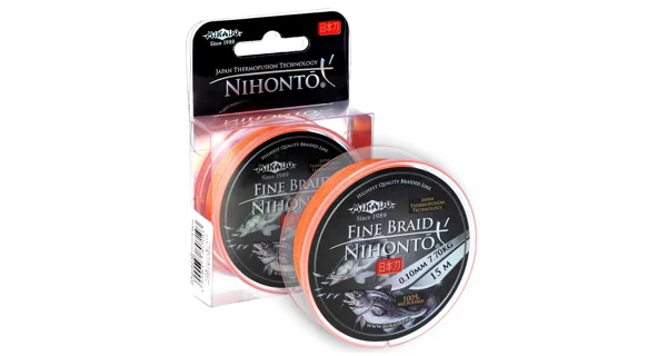 MIKADO - Pletená Šnúra Nihonto Fine Braid Fluo Oranžová 15 m 0,18 mm/14,4 kg