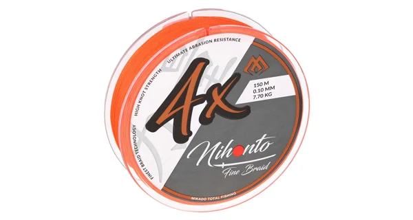 MIKADO - Pletená Šnúra Nihonto Fine Braid Fluo Oranžová 150 m 0,40 mm/34,9 kg