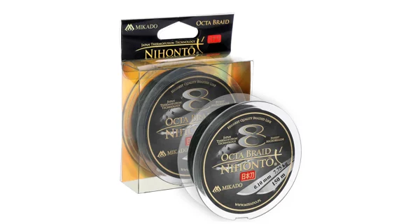 MIKADO - Pletená Šnúra - NIHONTO OCTA BRAID 020 150 M Zelená Nosnosť: 18,10 kg