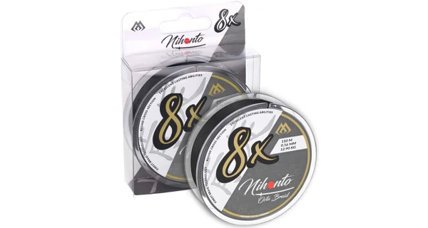 MIKADO - Pletená šnúra Nihonto Octa Braid Čierna 0,23 mm 20,8 kg 10 m