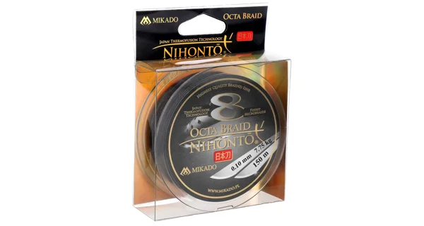MIKADO - Pletená Šnúra Nihonto Octa Braid Čierna 150 m 44,5 kg 0,45 mm