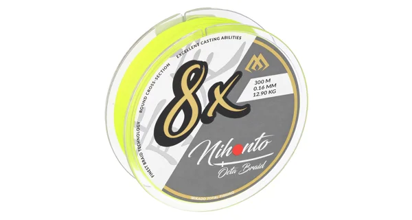 MIKADO - Pletená Šnúra Nihonto Octa Braid Fluo 10 m 0,18 mm/16,4 kg