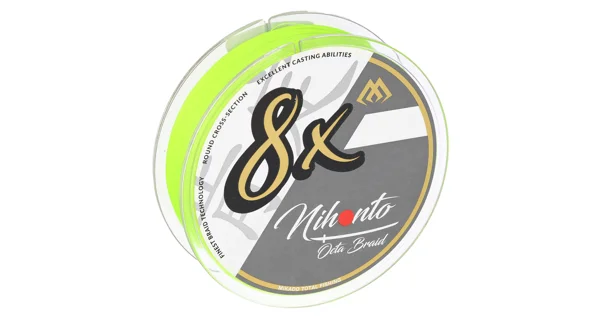 MIKADO - Pletená Šnúra Nihonto Octa Braid Fluo Yellow 300 m 0,20 mm/18,10 kg