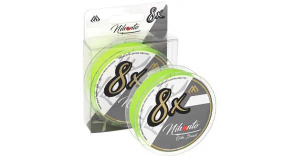 MIKADO - Pletená Šnúra Nihonto Octa Braid Fluo Yellow 300 m 0,23 mm/20,80 kg