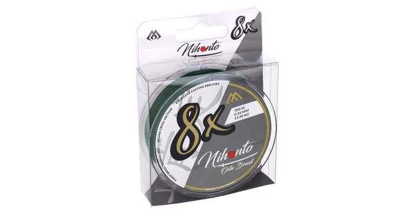 MIKADO - Pletená Šnúra Nihonto Octa Braid Green 300 m 0,45 mm/44,5 kg