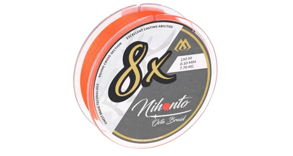 MIKADO - pletená šnúra - nihonto octu braid - 0.28mm/27.4kg/10m - fluo/oranžová - 1 cievka