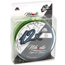 MIKADO - Pletená šnúra Nihonto Super X-Braid 0,12 mm 9,83 kg 150 m Tmavo zelená