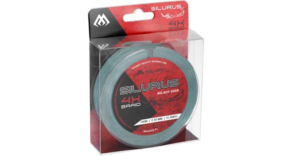 MIKADO - Pletená šnúra Silurus 4 X Braid Zelená 0,40 mm 300 m