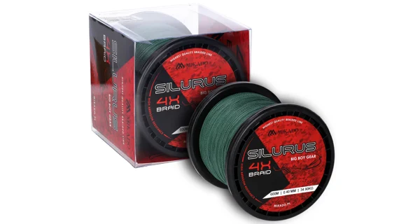 MIKADO - Pletená Šnúra Silurus 4 X Braid Zelená 600 m 0,50 mm