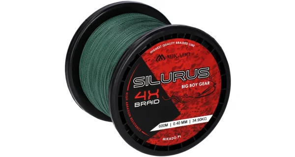MIKADO - Pletená Šnúra Silurus 4 X Braid Zelená 600 m 0,50 mm