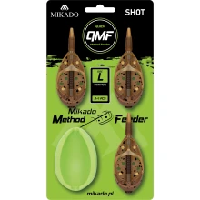 MIKADO - Set kŕmidiel s formičkou Method Feeder Shot QMF Set veľ. L 20+30+40 g 3 ks