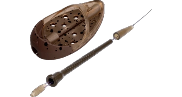 MIKADO - Set kŕmidiel s formičkou Method Feeder Shot QMF Set veľ. L 30 g 3 ks