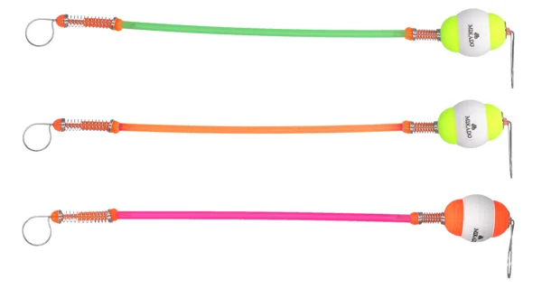 MIKADO - SIGNALIZÁTOR HANGER S POLYSTYRENOM A HADIČKOU 25 cm veľ. L ČERVENÁ A ŽLTÁ 10 ks