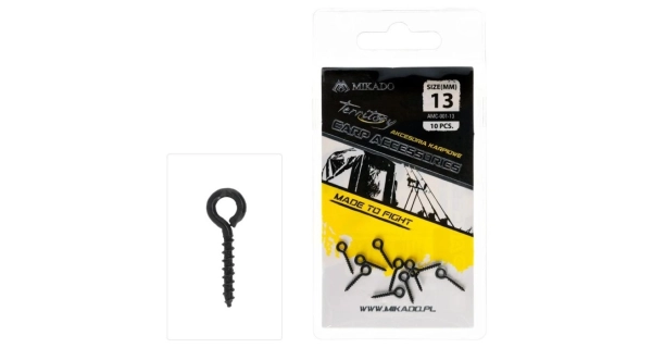 MIKADO - Skrutka na boillies 13 mm 10 ks