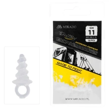 MIKADO - Skrutka na boillies plastová 11 mm Biela 10 ks