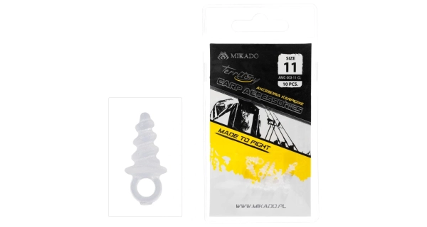 MIKADO - Skrutka na boillies plastová 11 mm Biela 10 ks