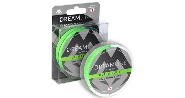 MIKADO - Šnúra Dreamline Fluo Green PE4 150 m 0,058 mm/4,43 kg