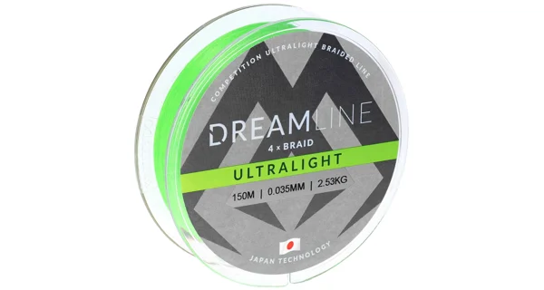 MIKADO - Šnúra Dreamline Fluo Green PE4 150 m 0,058 mm/4,43 kg