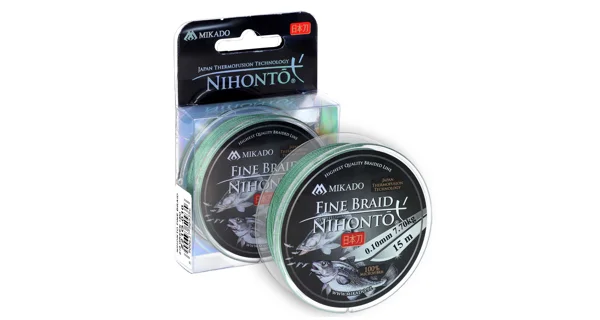 MIKADO - Šnúra Nihonto Fine Braid Green 15 m 0,06 mm 3,25 kg