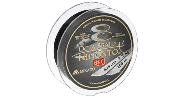 MIKADO - Šnúra Nihonto Octa Braid Black 150 m 0,16 mm 12,9 kg