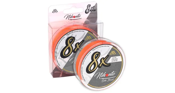 MIKADO - Šnúra Nihonto Octa Braid Orange 150 m 0,35 mm/35,40 kg