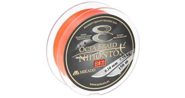 MIKADO - Šnúra Nihonto Octa Braid Orange 150 m 0,40 mm/39,80 kg