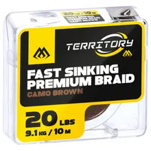 MIKADO - Šnúrka Fast Sinking Premium Braid Camo Brown 20 lb 10 m