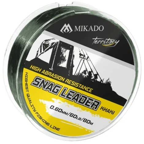MIKADO - Šokový vlasec Snag Leader Khaki 0,5 mm 45 lb 80 m