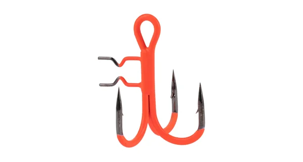 MIKADO - Trojháčik Jaws Vertical UV Oranžové veľ. 1/0 4 ks