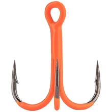 MIKADO - Trojháčiky Jaws NR UV veľ. 1/0 Oranžové 6 ks