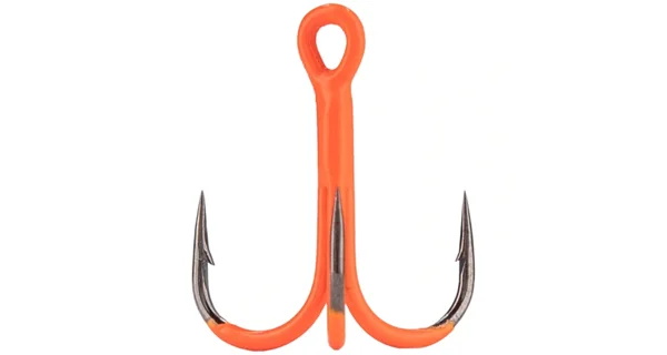 MIKADO - Trojháčiky Jaws NR UV veľ. 1 Oranžové 6 ks