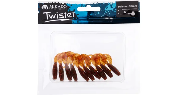 MIKADO - Twister 3,8 cm Motoroil Red 10 ks