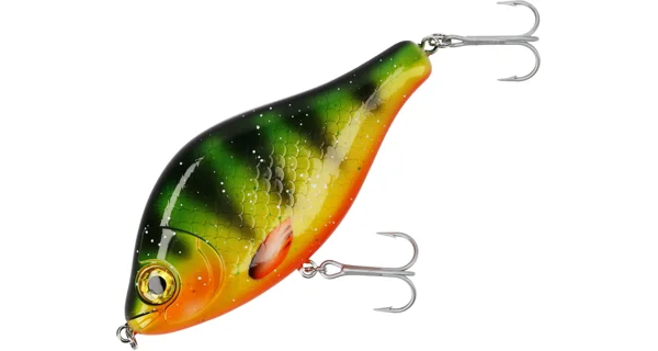 MIKADO - Wobler MFT JERK - 10 cm Hot Perch Potápavý