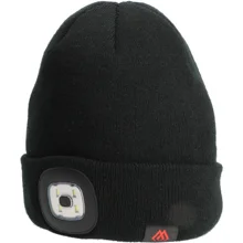 MIKADO - Zimná Čiapka so Svetlom LED Beanie Čierna