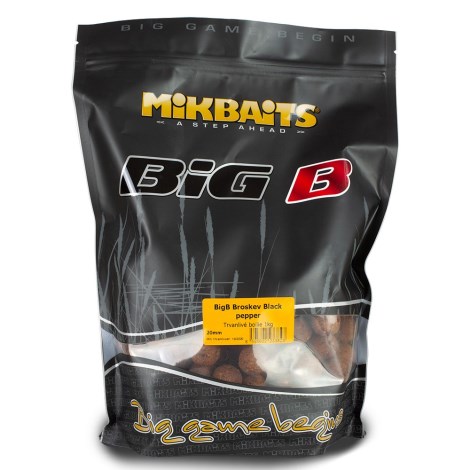 MIKBAITS - BiG boilies 1 kg BigB Broskyňa Black pepper 20 mm