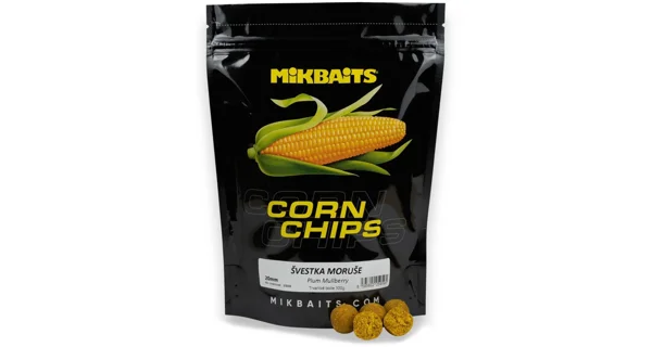 MIKBAITS - Boilie Corn Chips 24 mm 300 g Slivka moruše