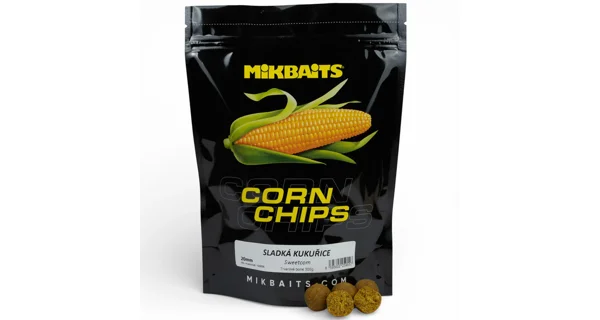 MIKBAITS - Boilie Corn Chips 30 mm 300 g Sladká kukurica