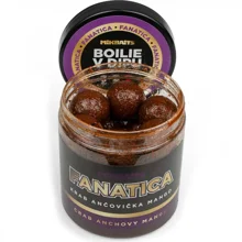 MIKBAITS - Boilie v dipe Fanatica 20 mm 250 ml Krab ančovička mango