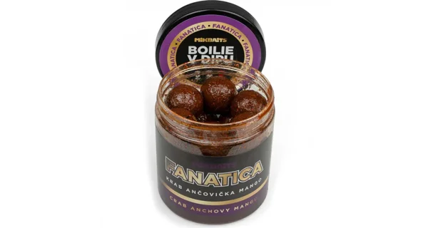 MIKBAITS - Boilie v dipe Fanatica 20 mm 250 ml Krab ančovička mango